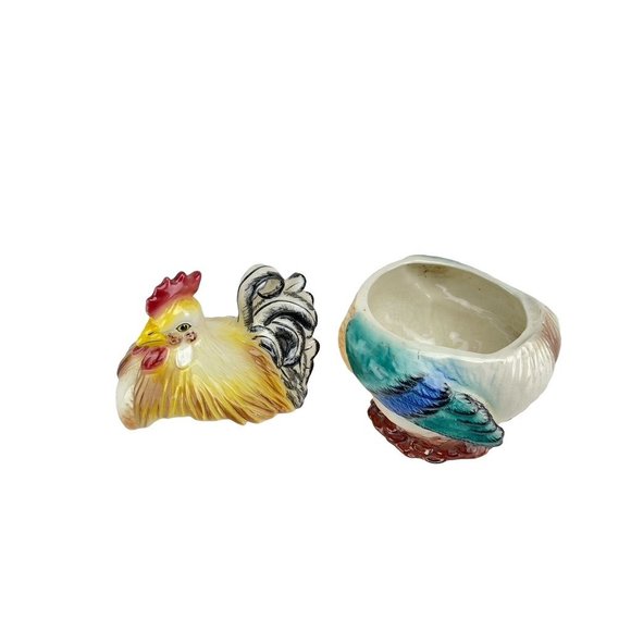 BDK Made in USA 238 Lidded Chicken Ceramic Mid Century Whimsical American Cerami - Picture 8 of 12